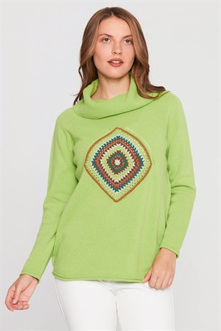 Womens Cowl Neckline Sweater A.E.Green