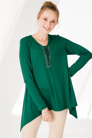 Womens Tunic Worsted Green